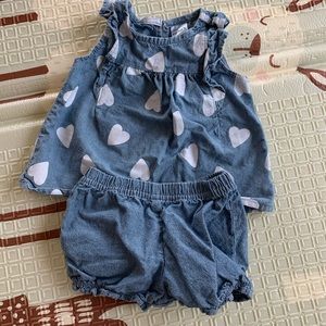 Baby girl denim outfit